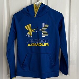 UNDER ARMOUR BOYS HOODY, BLUE & YELLOW, 
Size large